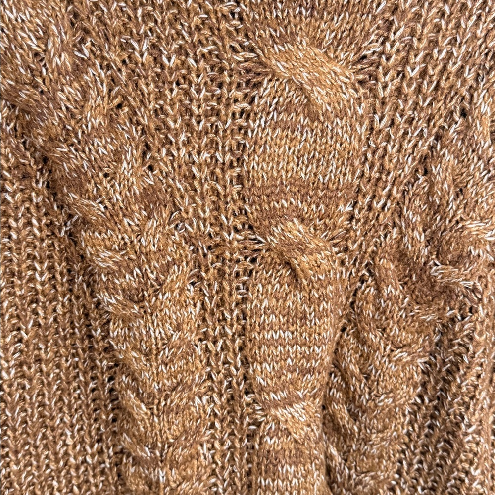 Universal Thread Camel Brown Cable Knit Cowl Neck… - image 6